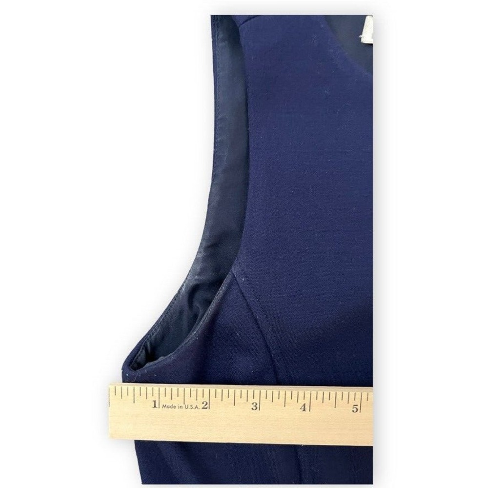 LL Bean Signature Ponte Dress Women 4 Blue Pleated A Line Midi Dress Read *item* - Picture 11 of 13